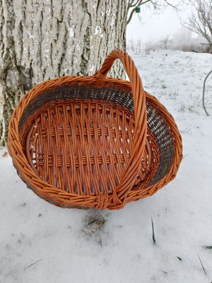 Shopping basket with a Catalan-style base – orange willow