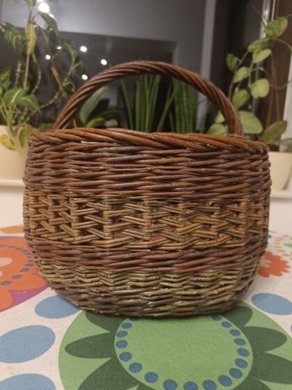 Colourful patterned shopping basket