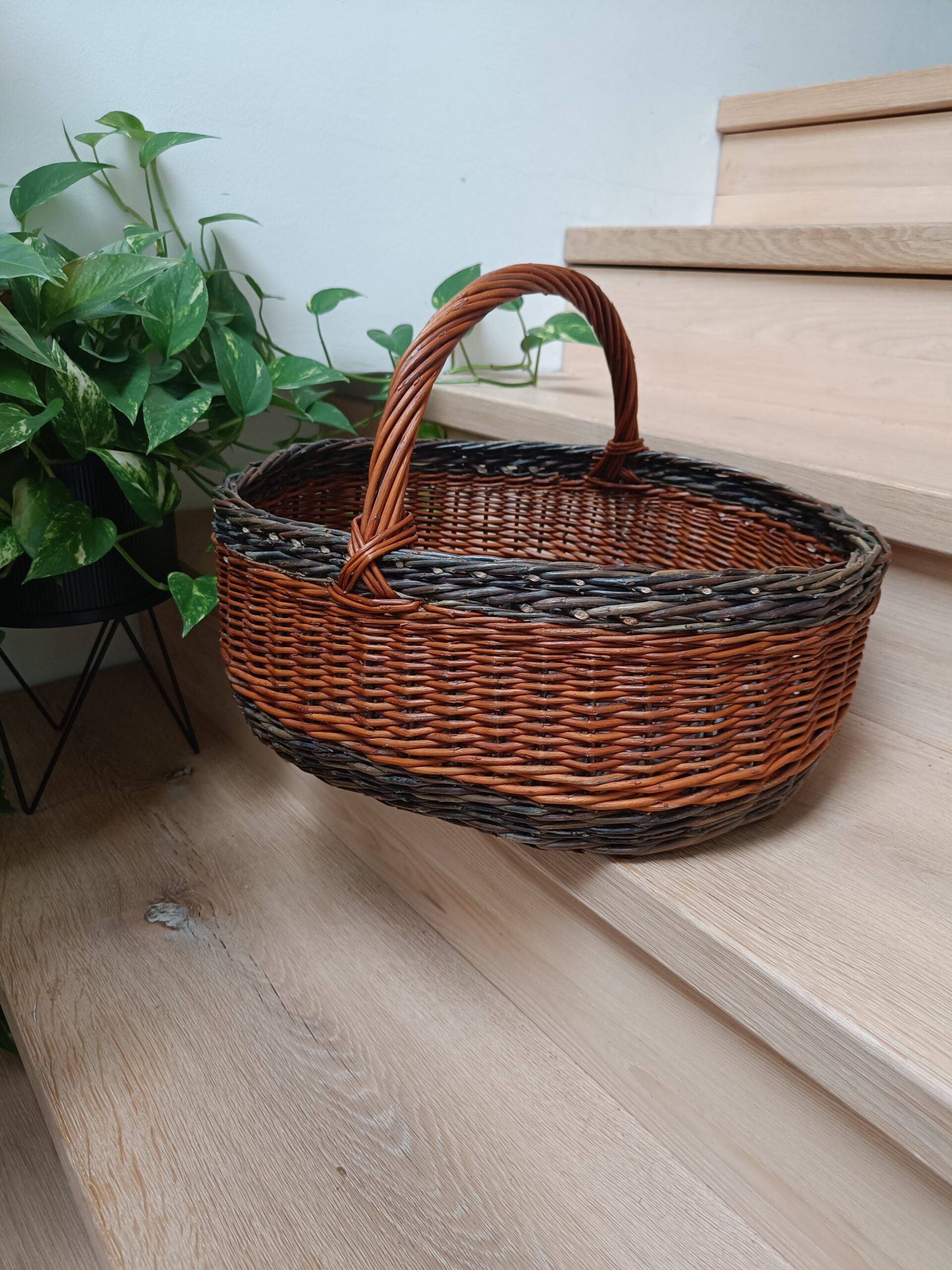 Spacious Brown & Black Basket - Image 7