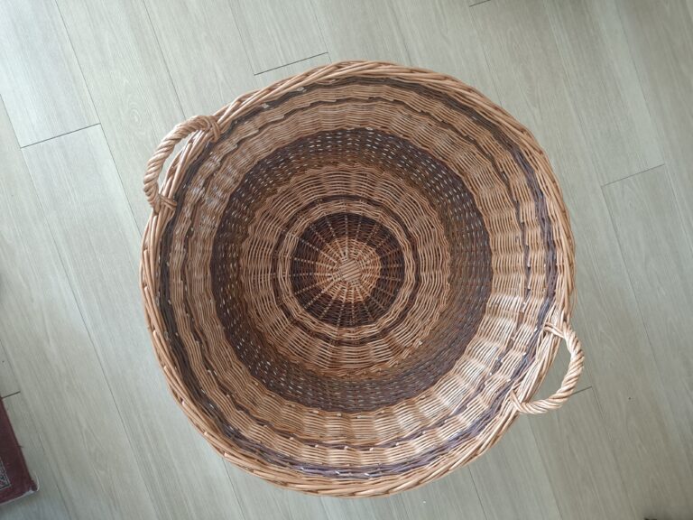Handwoven log basket